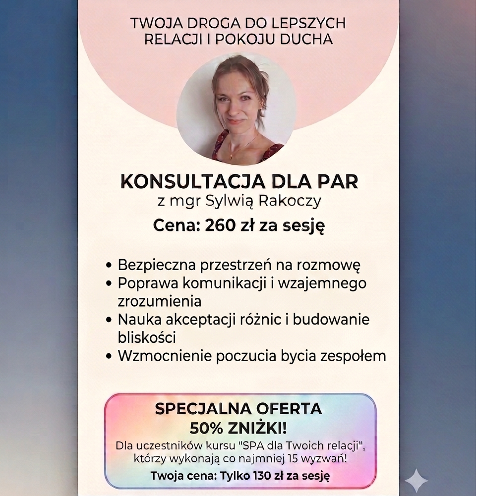 Konsultacja dla PAR + możliwe 50% zniżki ze względu na udział w 30-dniowym wyzwaniu